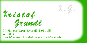 kristof grundl business card