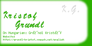 kristof grundl business card